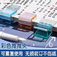 Color Storage Folder Transparent Clip Push Clip Device Book Candy Ticket Clip Push Push Free Shippin