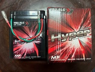 Hyper แบตเตอรี่แห้ง YB2.5LC แบตเตอรี่แห้ง พร้อมใช้ 12V - 2.5AH ขนาด : กว้าง 8 - ลึก 7 - สูง 10.5 ซม.