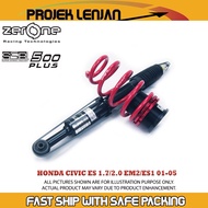 HONDA CIVIC ES 1.7/2.0 EM2/ES1 01-05 - ZERONE SSR500 PLUS ADJUSTABLE