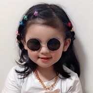 Bayi Berwarna-Warni Fesyen Cermin Mata Hitam Versi Korea Logam Prince Cermin Kanak-Kanak Bulat Bingkai Cermin Mata Hitam