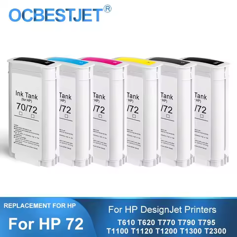 For HP 72 Compatible Ink Cartridge With Pigment Ink For HP T790 T610 T620 T770 T795 T1100 T1120 T120