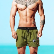 Y35 New mens mesh lining loose beach board shorts men swim trunks swimsuit y swimwear gym sports swi