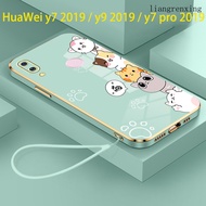 Casing huawei y7 2019 huawei y9 2019 huawei y7 pro 2019 phone case Softcase Electroplated silicone shockproof Protector Smooth Protective Bumper Cover new design DDDZM01