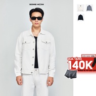[New10] Jacket Men's Boxy Denim Trucker, Comfortable Denim Fabric, AK0090, SOMEHOW