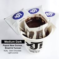 NojiXji Drip Medium Dark Roasted Arabica Coffee - Nutty, Dark Chocolate &amp; Liquorice Taste