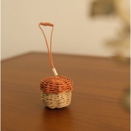迷你藤編松果吊飾