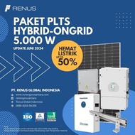 PAKET PLTS HYBRID ONGRID 5000W SIAP PASANG