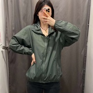 UNIQLO ของแท้เสื้อผ้าผู้ชาย/ผู้หญิงเสื้อแจ็คเก็ตคาร์ดิแกน C464022/464023กันแดดมีฮู้ดแบบพกพาสำหรับฤดู