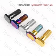 Tgou Titanium Alloy Bolt M8x23mm Chainring T-head Screws Ti square Head Threaded Bolts Pitch：1.25mm