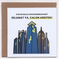 Architect's Happy Greeting Card | 2D Art | Folded Folded