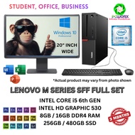 Lenovo Thinkcentre Sff M Series - Intel Core I3/i5/Pentium 3RD/6TH GEN - 8GB RAM - 512GB SSD. WINDOW