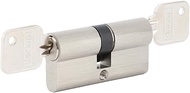 65mm Euro Profile Lock Cylinder with 3 Yale Keys, Both Side Open Copper Lock Cylinder, Anti-Rust Corrosion Resistant Anti-Theft Wooden Door Lock Cylinder