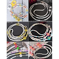 Handmade Face mask lanyard (adult ), mask chain, mask necklace, mask cord, Smiley face mask chain  A