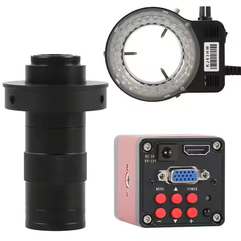 Industrial Electronic Digital 14MP 1080P HDMI VGA Video Microscope Camera + 130X Adjustable Zoom C m