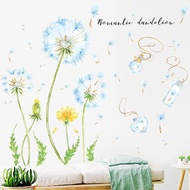 Decal dán tường Sticker mẫu hoa bồ công anh xanh ZH027