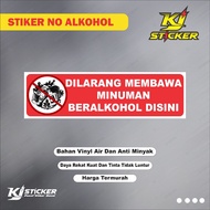 Sticker Prohibited from Bringing Alcohol Drinks / Sticker Prohibited from Bringing Alcohol Drinks / 