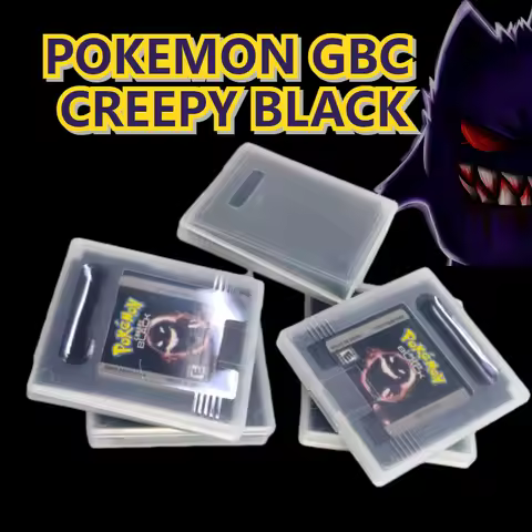 Pokemon Creepy Black GBC Game Cartridge 16 Bit Video Game Console Card English Language for GBC/GBA
