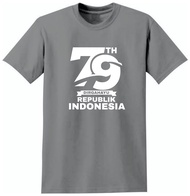 KAOS ATASAN OBLONG PRIA DEWASA DISTRO LENGAN PENDEKKAOS 17 AGUSTUS HUT RI-79 PAKAIAN XS-XXL-612