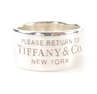 Excellent condition★TIFFANY&Co. Tiffany AG925 Logo Design Return to Tiffany Wide Ring, Silver, Size 