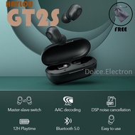 (FREE POUCH) Haylou GT2S Upgraded Version AAC + DSP Noise Cancellation Dual Channel TWS Wireless Blu