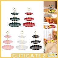 [Cuticate2] 3 Tiered Cake Stand Cupcakes Display Plate Table Decorations Rack for Parties Jewelry Ki
