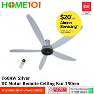 KDK DC Motor Ceiling Fan With Remote Control 150cm T60AW