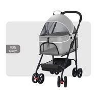 🐘Pet Stroller Dog Cat Portable Foldable out Pet Trolley Small Dog Outdoor Travel Stroller C00