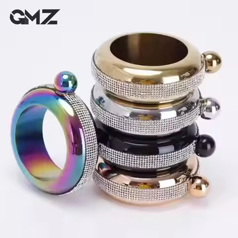 Elegant Wine Bottle Bangle Hip Flask Round Chic Hip Flask Bracelet Shape Water Bottle 3.5 Oz Drinkwa