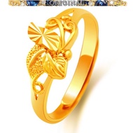 Gold ring female 916 gold wild open car flower ring ring simple jewelry in stock