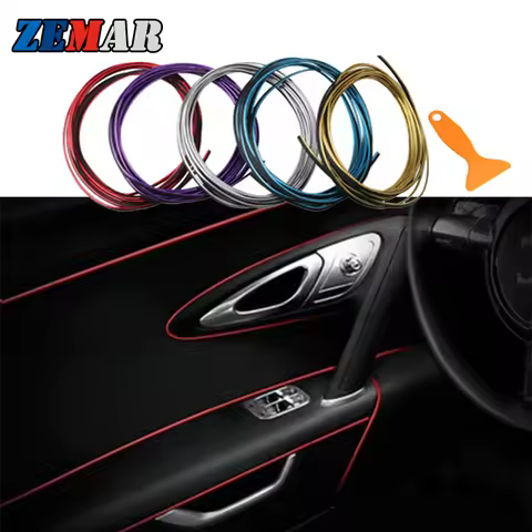 5M Car Interior Decoration Strip Stickers For Volkswagen VW Polo 6r 9n T5 T4 Golf 4 5 7 mk4 mk5 mk6 