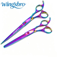 7.0 Inch Professional Hairdressing Scissors , Hair Cutting Scissors Barber Shears 440C Japanese Stai