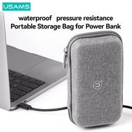 USAMS Portable Storage Bag for Power Bank Case Charger Digital Cable Case Earphone Phone Holder for Travel Bag