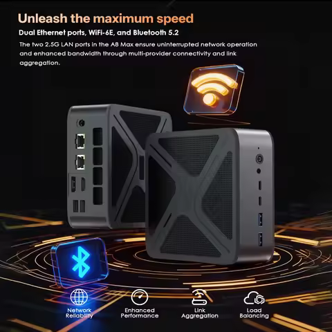 SZBOX GH8 Mini PC AMD Ryzen 9 8945HS Windows 11 Pro 2*DDR5 WIFI6 BT5.2 8K HDMI2.1 Dual M.2 2280 NVME