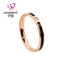 2.5mm fashion couple model 216L stainless steel ring titanium steel diamond ring men and women
