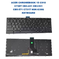 ACER CHROMEBOOK 15 C910 C738T CB3-431 CB3-531 CB5-571 C731T NSK-G3SQ KEYBOARD