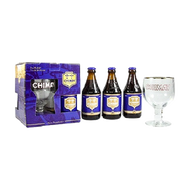 奇美藍修道院啤酒杯組禮盒(3酒1杯) Chimay Blue Gift Pack