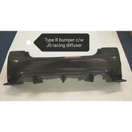  HONDA CIVIC FD JS REAR BUMPER C/W JS RACING DIFFUSER