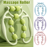 9 Wheels Massage Roller Foam Roller Muscle Relaxer Hand Skinny Leg Massage for Circulation Fitness E