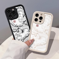 White Dragon Case Compatible For IPhone 13 15 7Plus 14 12 11 Pro Max 8 6 7 6S Plus X XR XS MAX SE 2020 Cartoon Couples