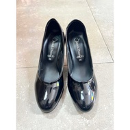 Black Leather Shoes 3 Inches High (36-41)