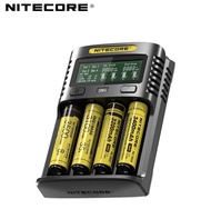 แท้100% NITECORE UM4 USB สี่ช่อง QC C4 VC4 LCD Smart Charger IMR INR ICR Li-ion AA 18650 14500 16340