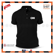 Premium Polo Tee CNN Breaking Live World News TV Video Player Box Sports Baju T-Shirt Lelaki Design 