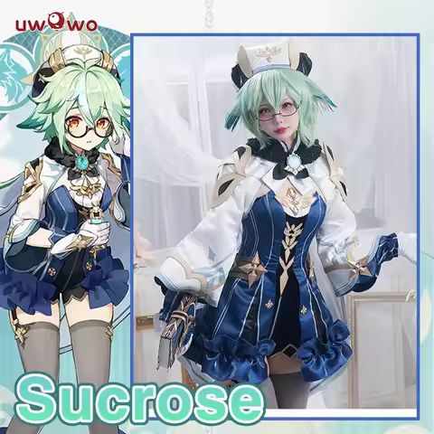 IN STOCK UWOWO Sucrose Cosplay Genshin Impact Cosplay Halloween Christmas Costume Sucrose Dress Retr