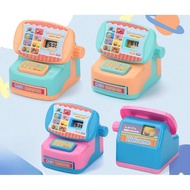 1pc Máy bán hàng tự động mini thực tế giả vờ chơi đồ chơi, Cartoon Market Checkout Phụ kiện trang tr