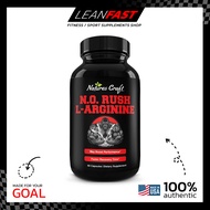 Natures Craft : N.O. Rush 60 capsules : L-Arginine plus L-Citrulline , Beet root powder Energizing Nitric Oxide Supplement for Intense Muscle Growth Performance Endurance and Recovery