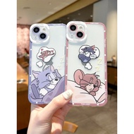 For OPPO A5S A12 A31 A9 A3S A52 A53 A60 A57 A38 A18 A7 Ins TPU Clear Case Tom Jerry D329