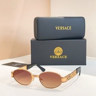 Versace 金色橢圓太陽眼鏡
