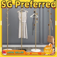 【SG Preferred】 [SG stock]Modern coat rack marble clothes hanger display rack bedroom living room met