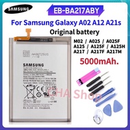 แบตเตอรี่ แท้ SAMSUNG A02 / A12 / A21s / M02 Battery EB-BA217ABY 5000mAh. เเบต Samsung Galaxy A12 A1