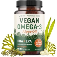 Vegan Omega 3 Algae Oil | Plant Based DHA EPA | Sustainably d, No Carrageenan, Non GMO |  Oil Altern